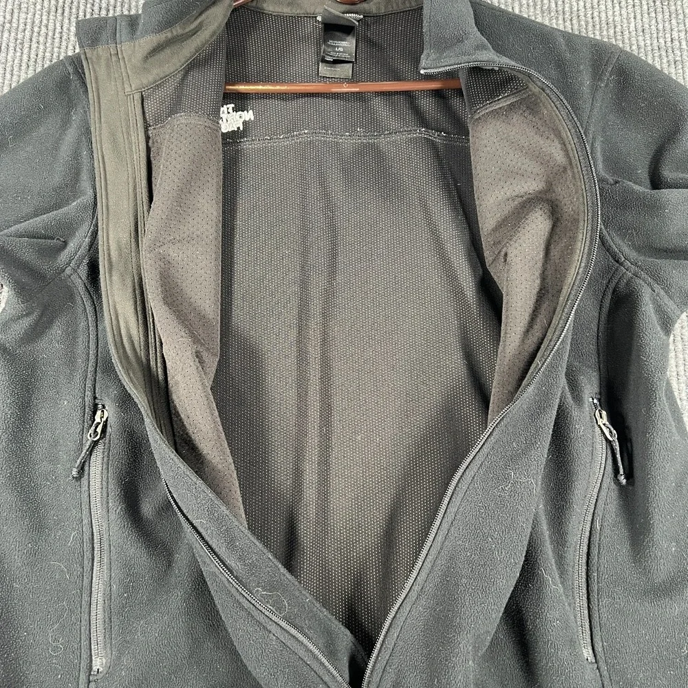 The North Face Coat Jacket Mens Large Black Long Sleeve Full Zip Windwall
